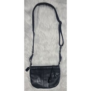 Coach|Black Leather Crossbody Bag
